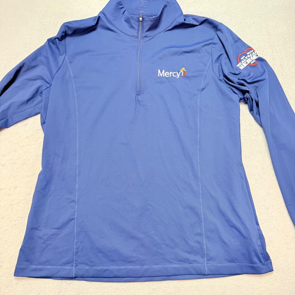 EP Mercy Health Care Heroes Pullover Top Black‎ Women's XL Long Sleeve, Comfy